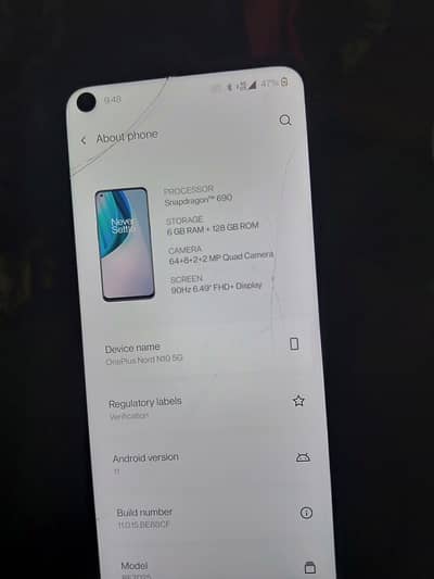 One Plus Nord N10 5g ram 6gb 128 gb PTA official approve 03038156241