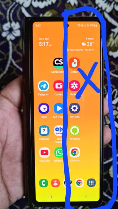 Samsung Mobile Z Fold 2 official approved 12/256gb