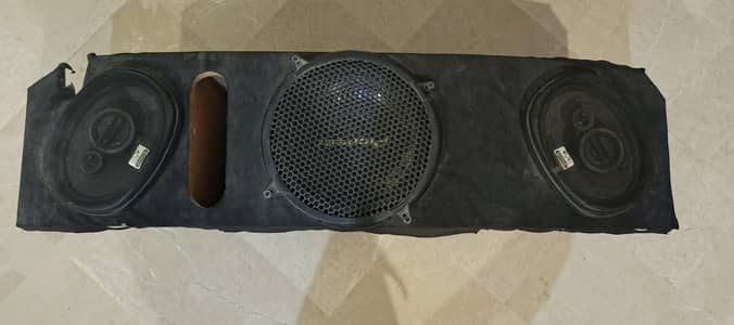 Pioneer Woofer & Kenwood Speaker Car Audio System with Custom Box