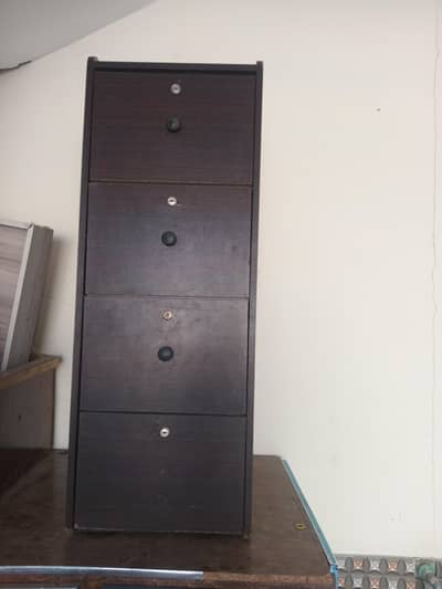 4 Drawer Wooden File Cabinet With  Lock