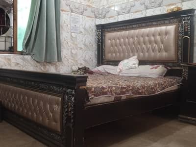 Bed with side table, Dressing Table, Showcase For Sale
