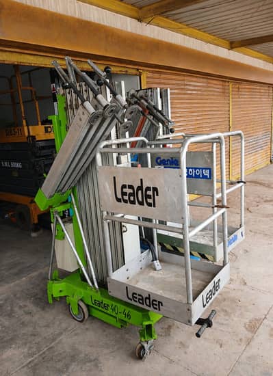 46 Feet Leader Vertical Mast Man Lift For Sale Delivery All Pakistan