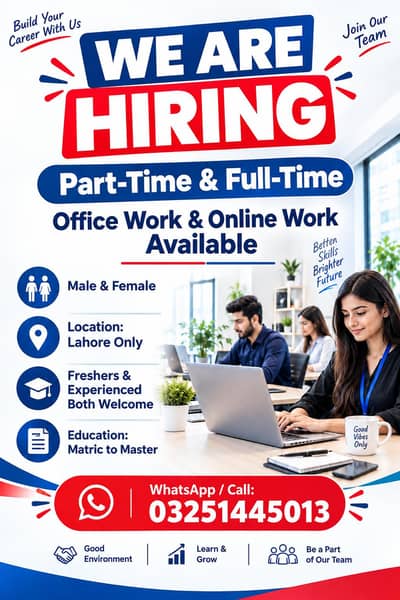 MALE AND FEMALE STAFF ARE REQUIRED