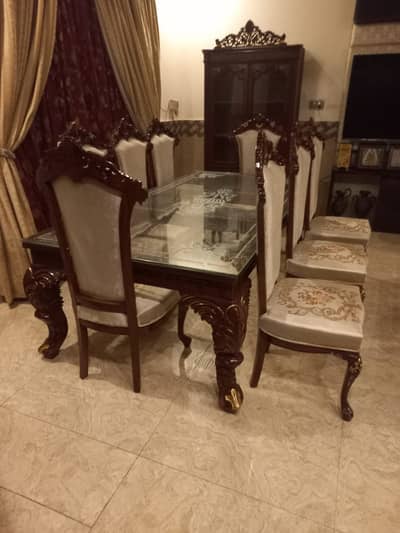 chinioti dining table with 8 chairs/Dining table/Dining table for sale
