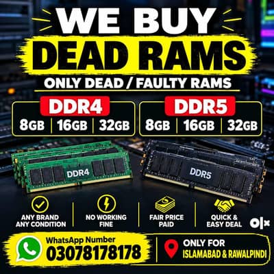 We Buy Dead Or Faulty Computer & Laptop Rams