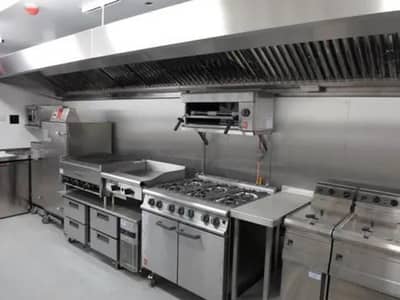 Commercial Kitchen Setup, Fast food Restaurant, Fryer Hot plate Duct