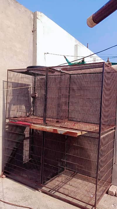 4 portions heavy iron bird cage