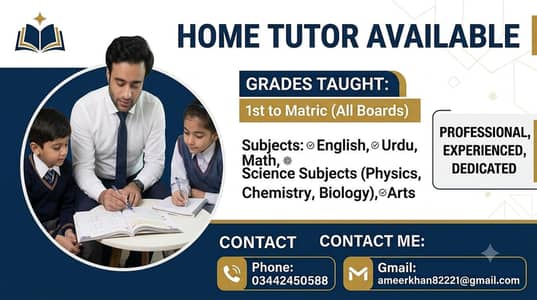 Home Tutor available