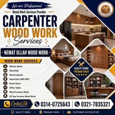 Wood work | Carpenter Services | Furniture Repair | Wood polish