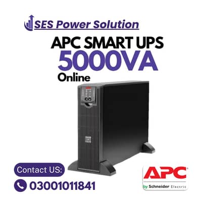 Online apc smart ups SURT5000XLI With Internal New Dry Batteries