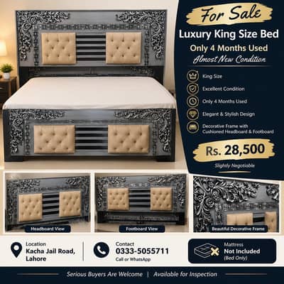 Almost New Luxury Full Size Bed – Only 4 Months Used