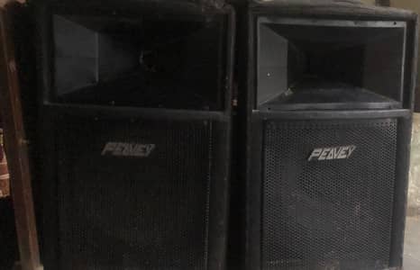 Peavey Original– 2 Speakers +PV mixer 8 channel Excellent Sound