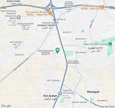 3 MARLA RESIDENTIAL PLOT FOR SALE IN B -BLOCK -AL-KABIR TOWN PHASE 2.