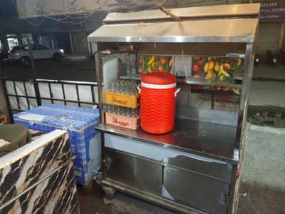 Juice setup infornt of the restaurent
