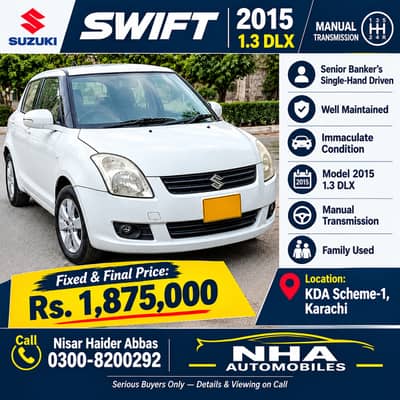 1st Owner's WELMAINTAINED Suzuki 2015 Swift 1.3 DLX ManualTransmission