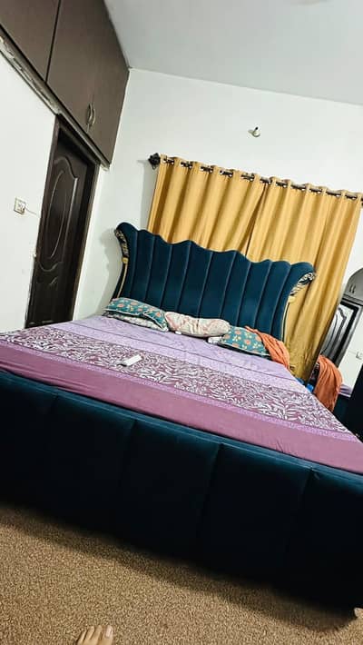 king size boudle bed side table dressing and couch