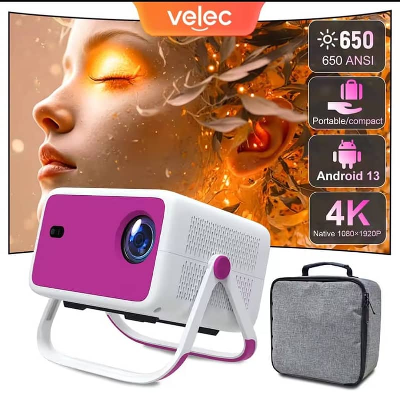 Android 4K Projector | Full HD Smart LED Multimedia Projector 0