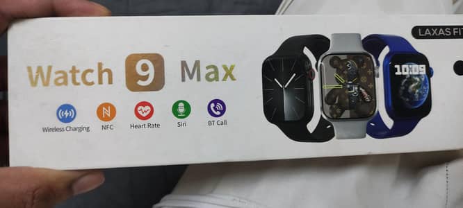 watch 9 max working perfect  9.5 condition with box and charger