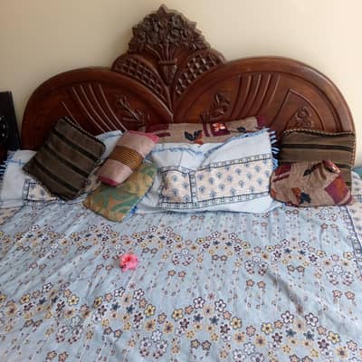 wooden bed