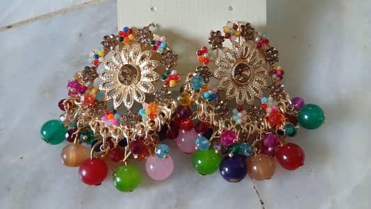 artificial multicolor earrings