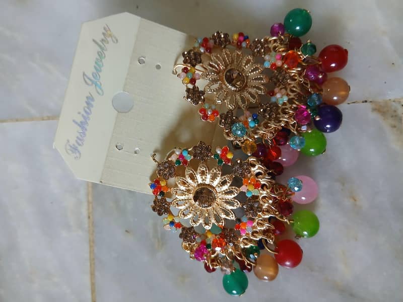 artificial multicolor earrings 1