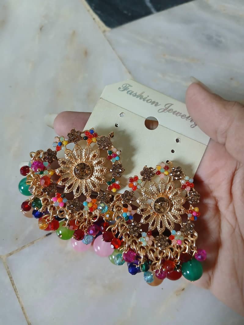 artificial multicolor earrings 2