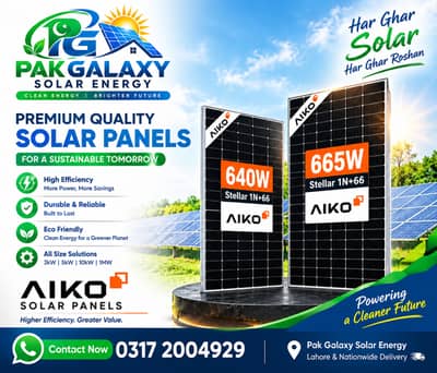 Aiko Solar Panels 640W & 665W | Premium Quality | Wholesale Price