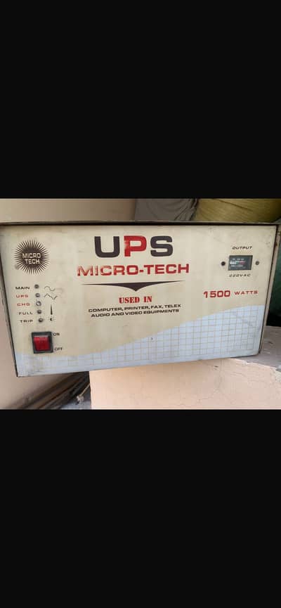 Micro-Tech UPS 1500 Watts | 2 Battery | 220V | Lahore