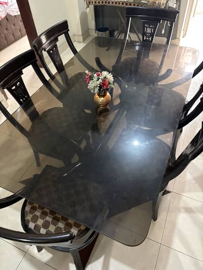 Sheesham Wood 6-Seater Dining Table with Chairs