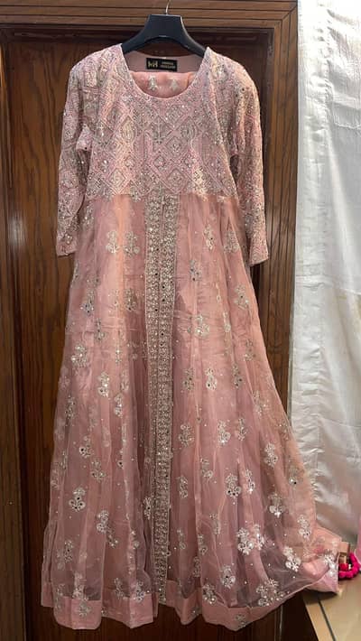 Pink embroidered maxi