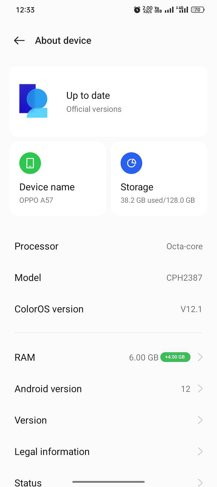 OPPO A57 4