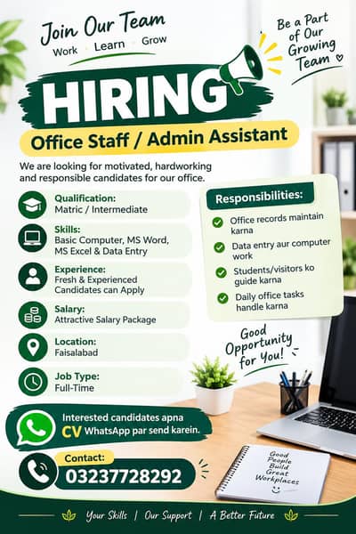 We are Hiring for male and female part time jobs available