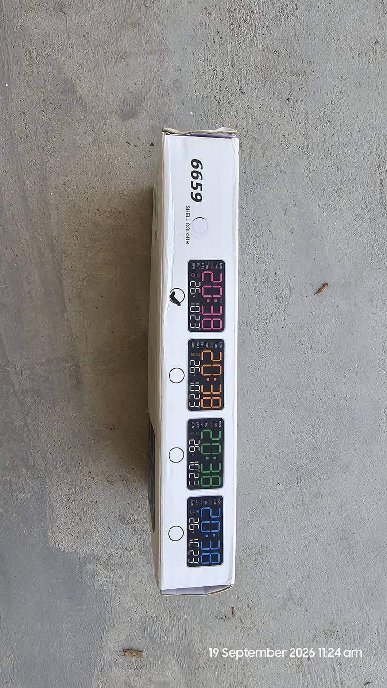 Large Modern Digital Wall clock Temp,Date,week display 2