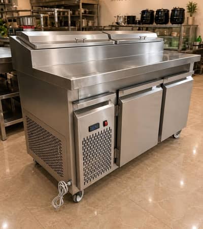 pizza oven/ prep table imported/ doigh roller/ fryer/ dough machine