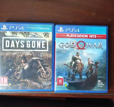 God of war 2018 & Days Gone PS4 games