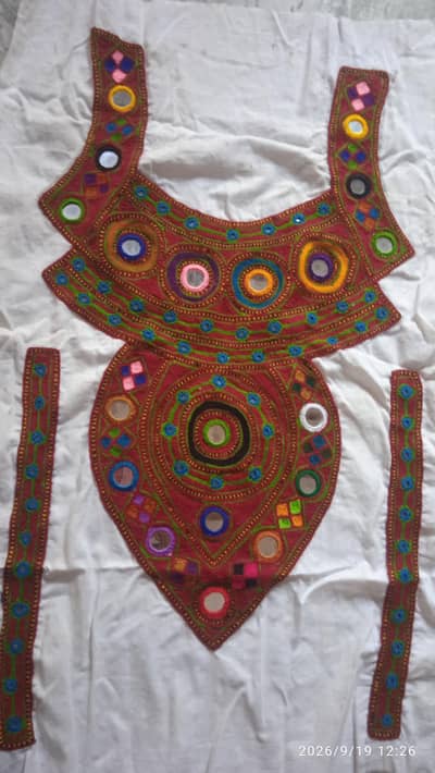 hand made embroidered neck patches