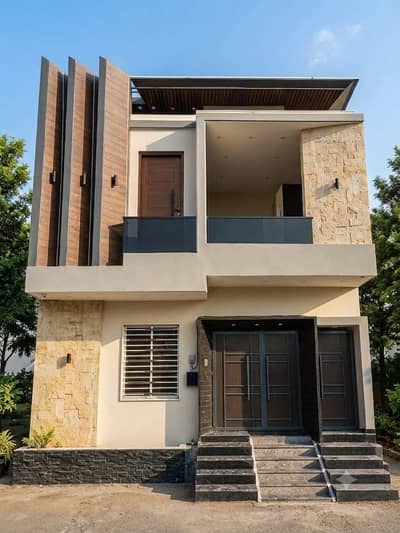 Modern Design House With G+1 Front Elevation (3 Bedrooms) Available For Sale In Vip Block 5 Saadi Gardens