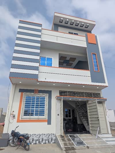 120 Sq. Yard Double-Story House For Sale (West Open) Ready To Move Location Saadi Gardens