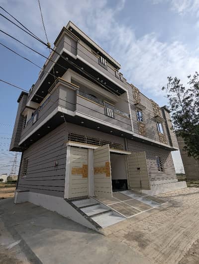 135 Sq. Yard Brand New Corner House (G+1) for Sale West Open in Saadi Gardens