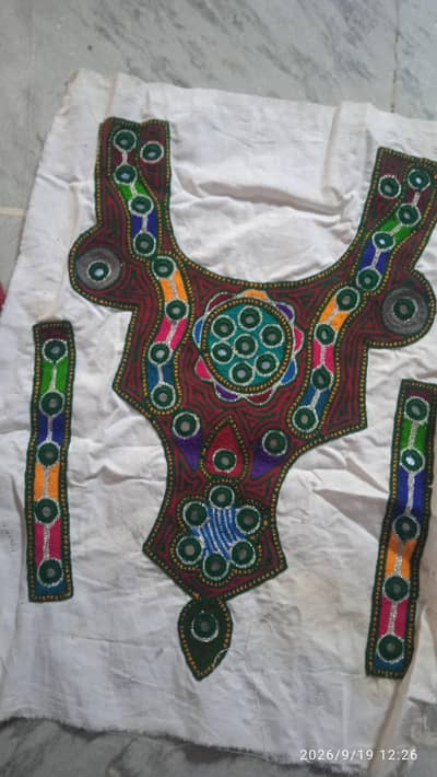 hand embroidered neck