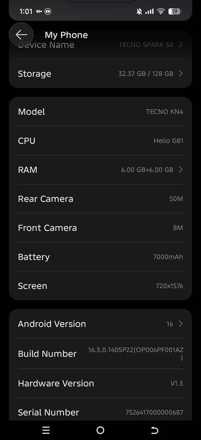 Tecno spark 50 for sale in warnty