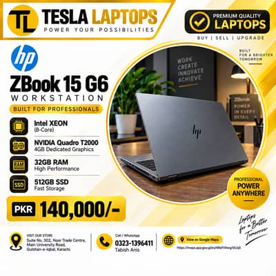 HP ZBook 15 G6 Workstation,Intel XEON (8-Core),4GB Quadro T2000,32/512