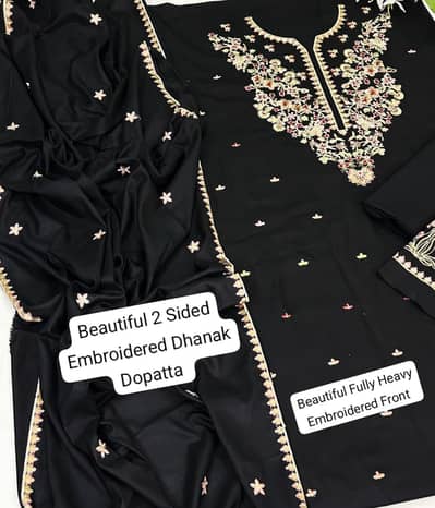 embroidery branded suit