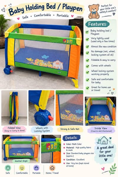 baby holding bed for sell