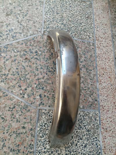 Chrome Metal Motorcycle Mudguard – Used