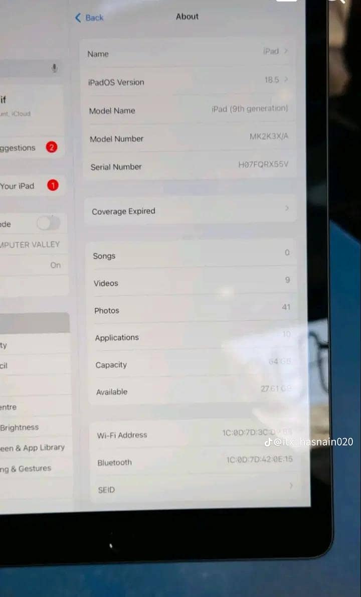 Ipad 9 8/10 0