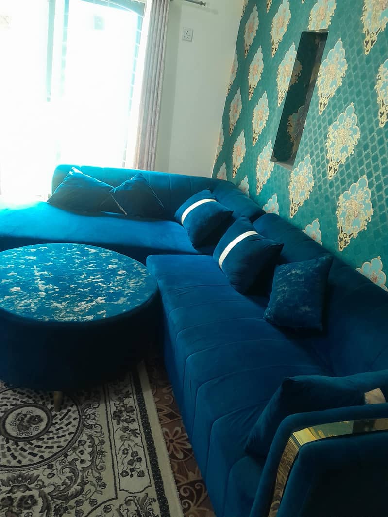 L Shapped Sofa with Table 2