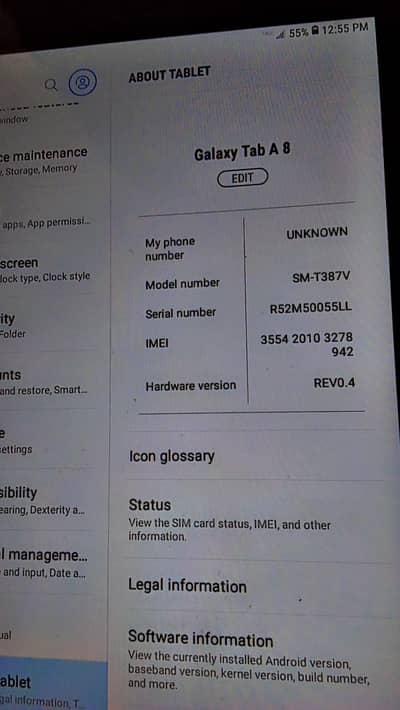 Samsung tablet a8
