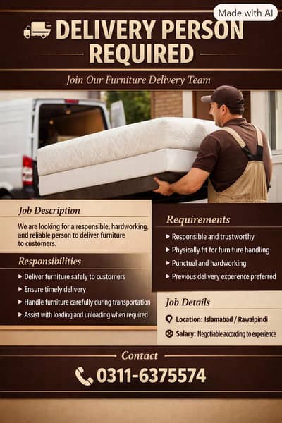 Delivery Driver Required