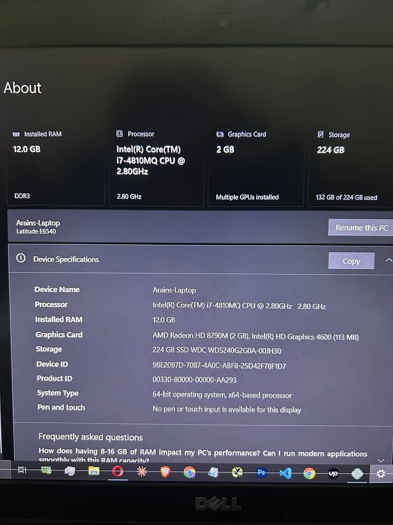 Dell Latitude E6540 5